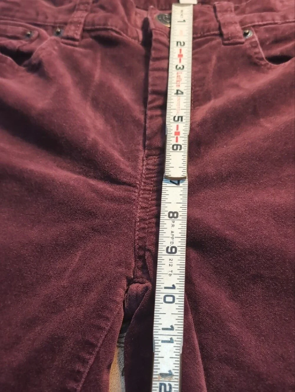 J. Crew Stretch Velvet Pants in Burgundy